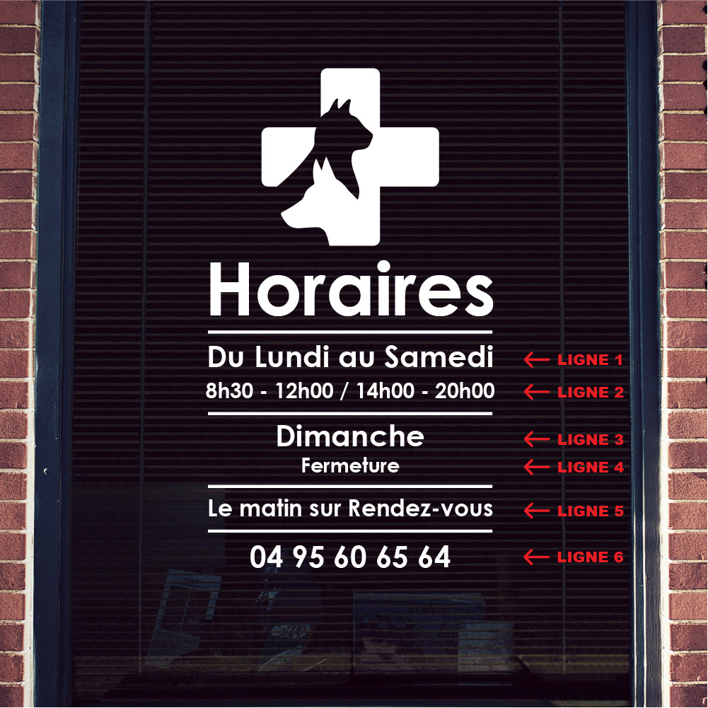 ref51horaireboutique-stickers-horaires-ouverture-vétérinaire-autocollant-horaire-porte-personnalisé-sticker-vitrine-cabinet-clinique-veterinaire-vitrophanie-2