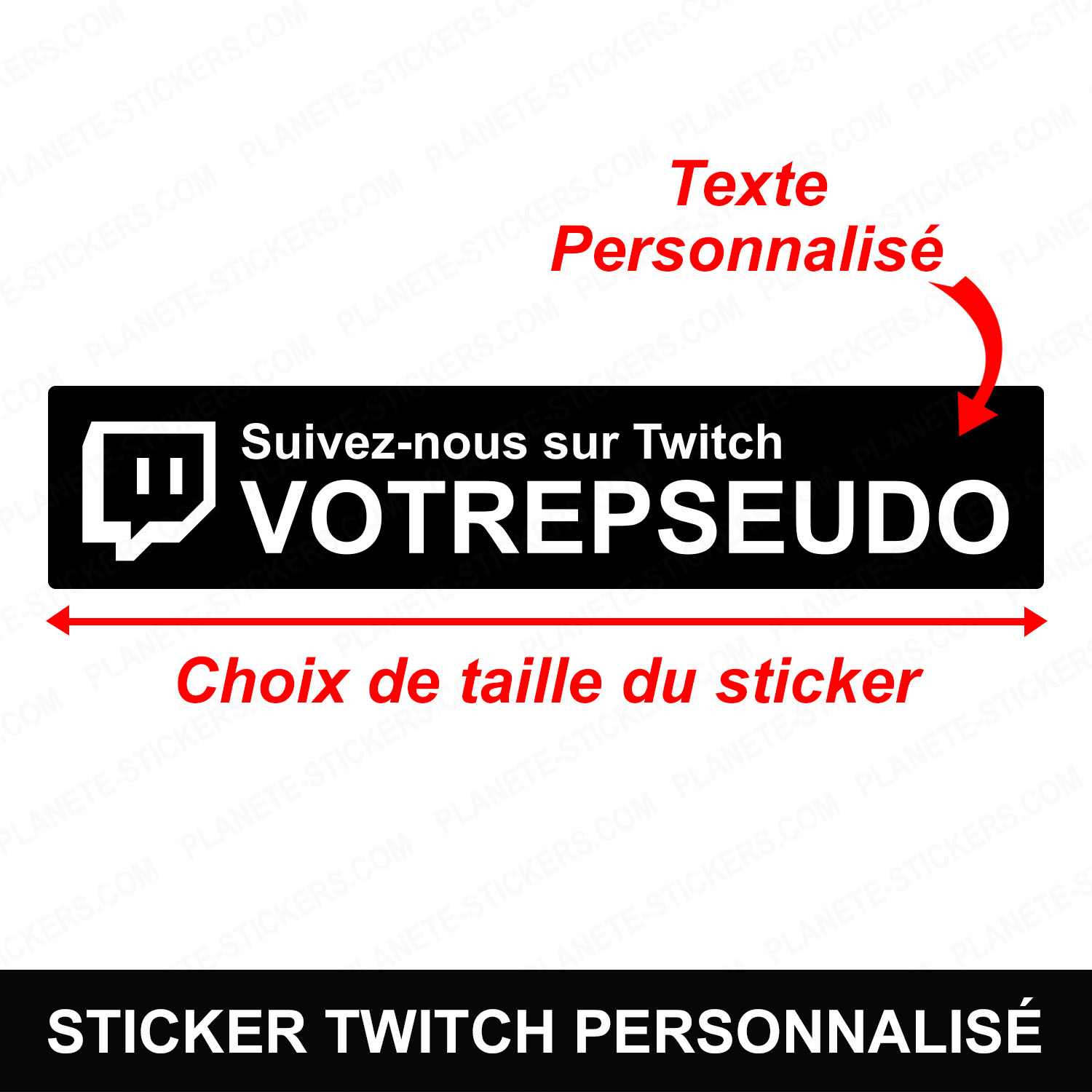 Stickers Twitch personnalisé m2 Autocollant Twitch personnalisé