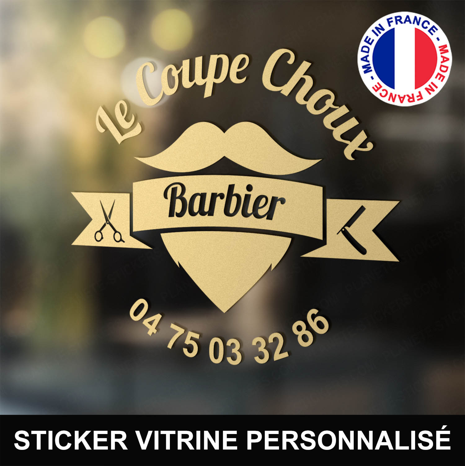 ref8barbiervitrine-stickers-barbier-vitrine-sticker-personnalisé-autocollant-boutique-pro-barber-shop-moustache-rasoir-salon-professionnel