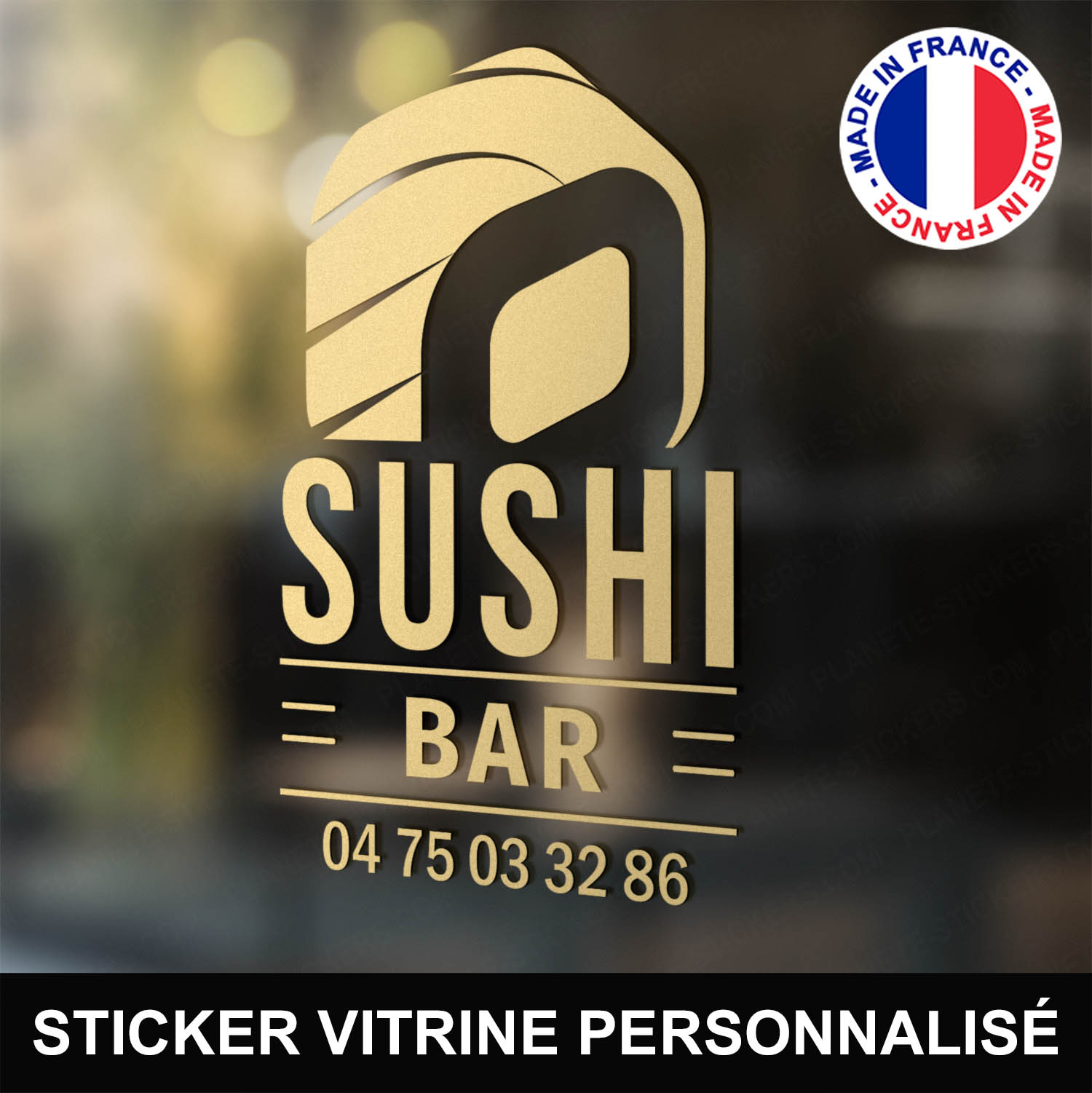 ref3sushivitrine-stickers-restaurant-vitrine-sticker-personnalisé-autocollant-sushi-bar-baguette-professionnel