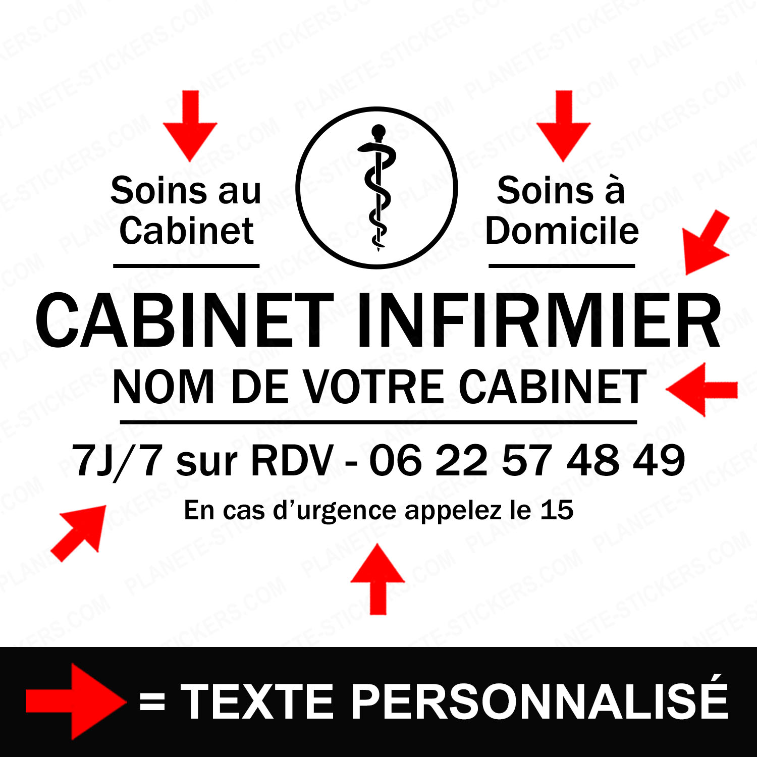 ref6infirmiervitrine-stickers-infirmier-vitrine-sticker-personnalisé-autocollant-infirmiere-pro-soins-domicile-liberal-cabinet-2