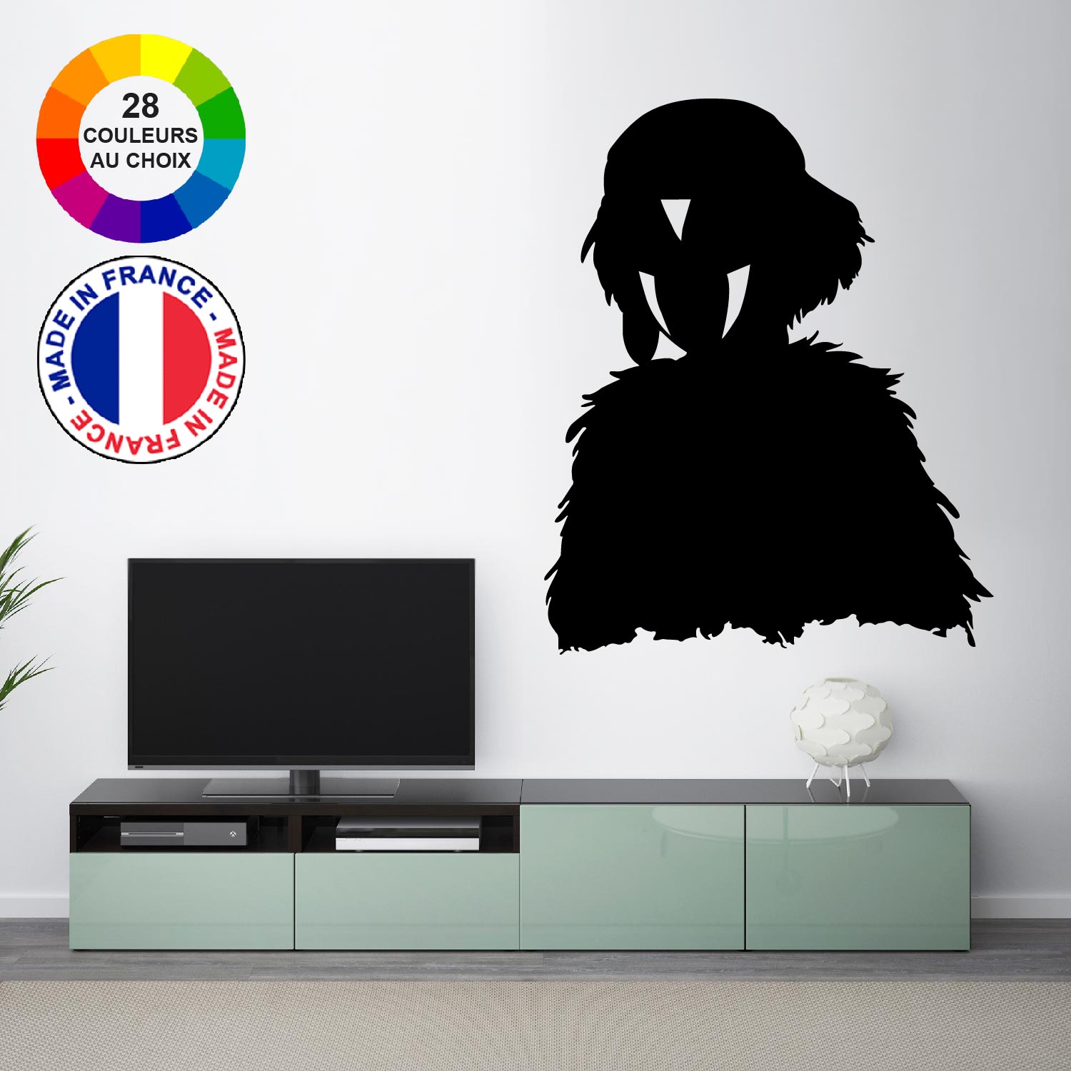 ref5mononoke-stickers-princesse-mononoké-silhouette-autocollant-mural-stickers-muraux-princesse-mononoké-sticker-déco-film-salon-chambre-ghibli-animé-japonais-fan-art-70m