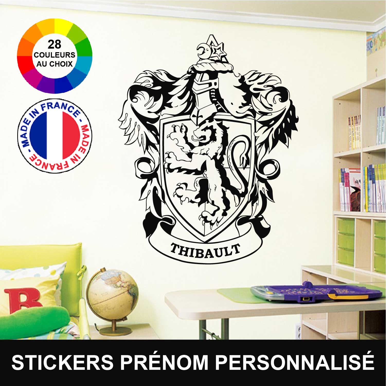 ref8harrypotter-stickers-gryffondor-prénom-personnalisé-autocollant-mural-personnalisable-muraux-sticker-blason-gryffondor-poudlard-déco-film-salon-chambre-harry-potter-film-70m