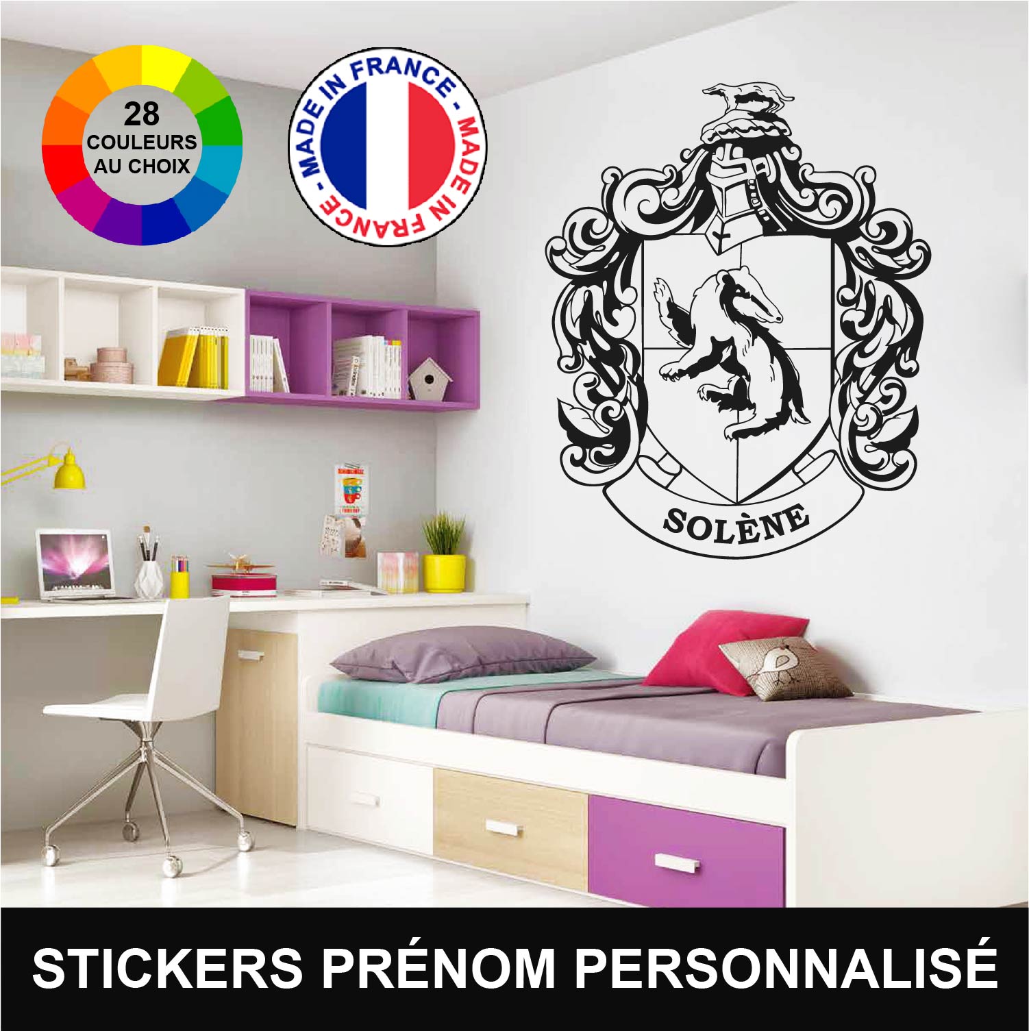 ref10harrypotter-stickers-poufsouffle-prénom-personnalisé-autocollant-mural-personnalisable-muraux-sticker-blason-poufsouffle-poudlard-déco-film-salon-chambre-harry-potter-film-70m