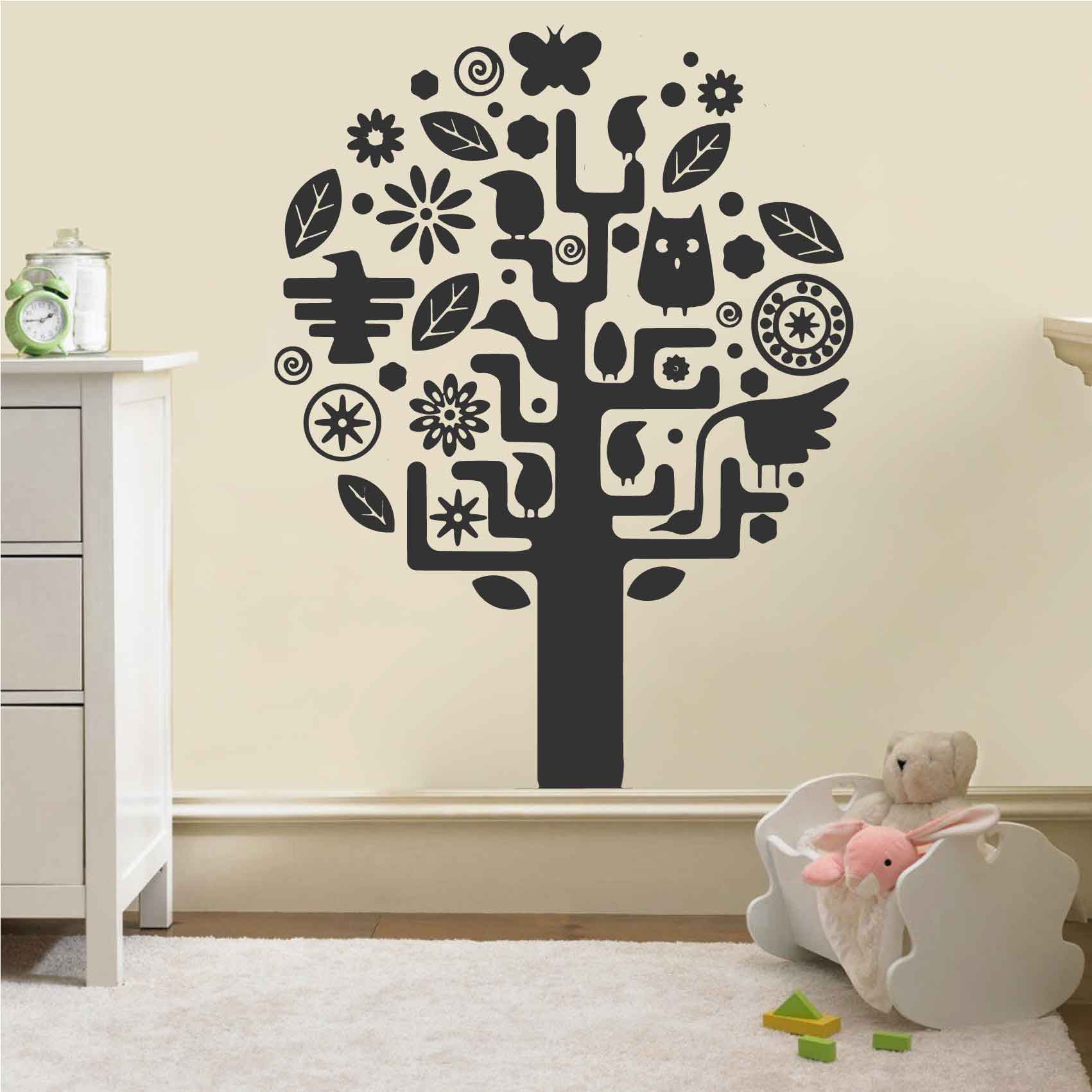 Stickers Chambre Bébé Arbre - Autocollant muraux et deco