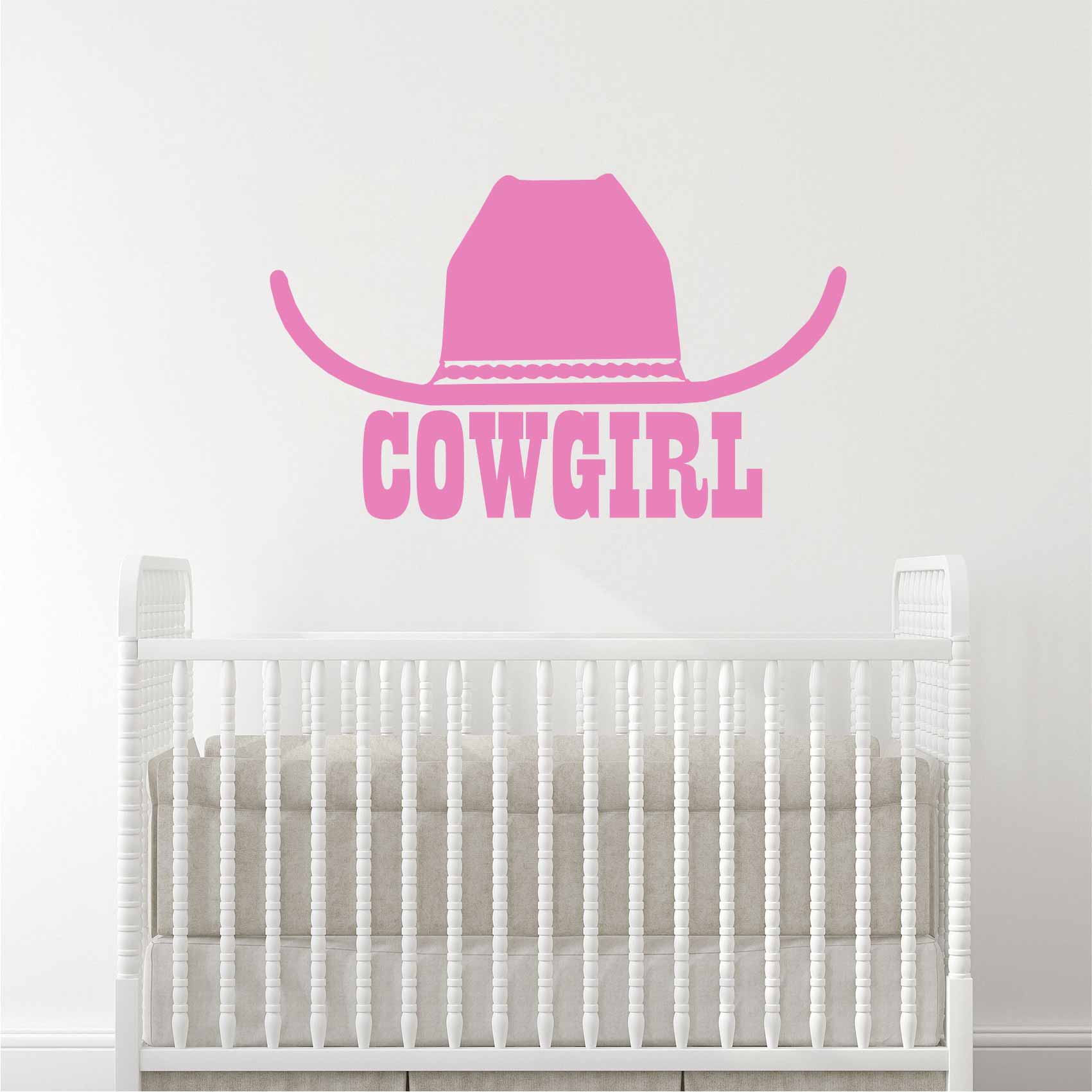 stickers-cowgirl-chapeau-ref6cowboy-autocollant-muraux-cowboy-cow-boy-sticker-western-chambre-enfant-fille