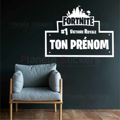 Stickers Fortnite Stickers Muraux Fortnite Deco Jeux Video - stickers muraux fortnite personnalise