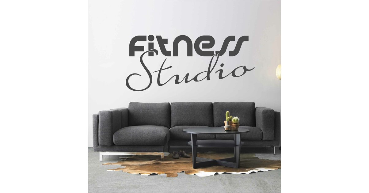 Autocollant Mural Haltère Fitness - Déco Salon, Bureau, Salle De Sport