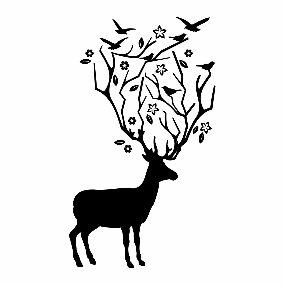 Papier peint Belle image de cerfs cerf dans la forêt paysage de forêt à Au