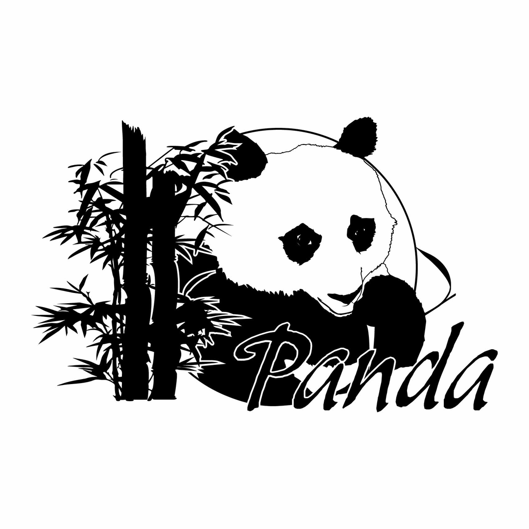 Stickers Panda  Bambou  Autocollant muraux et deco