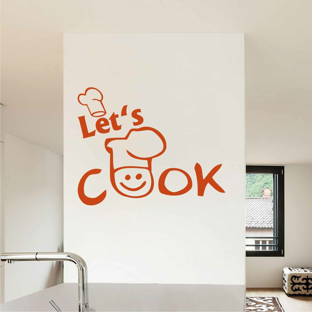 Stickers Cuisine Let's Cook Autocollant muraux et deco