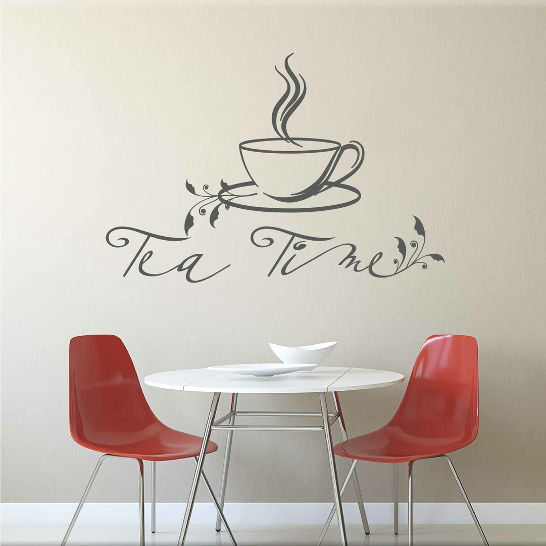 Autocollant mural tasse tisane et thé - Sticker A moi