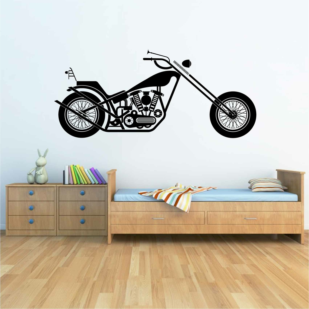 Stickers Moto  Chopper Vintage  Autocollant  muraux et deco