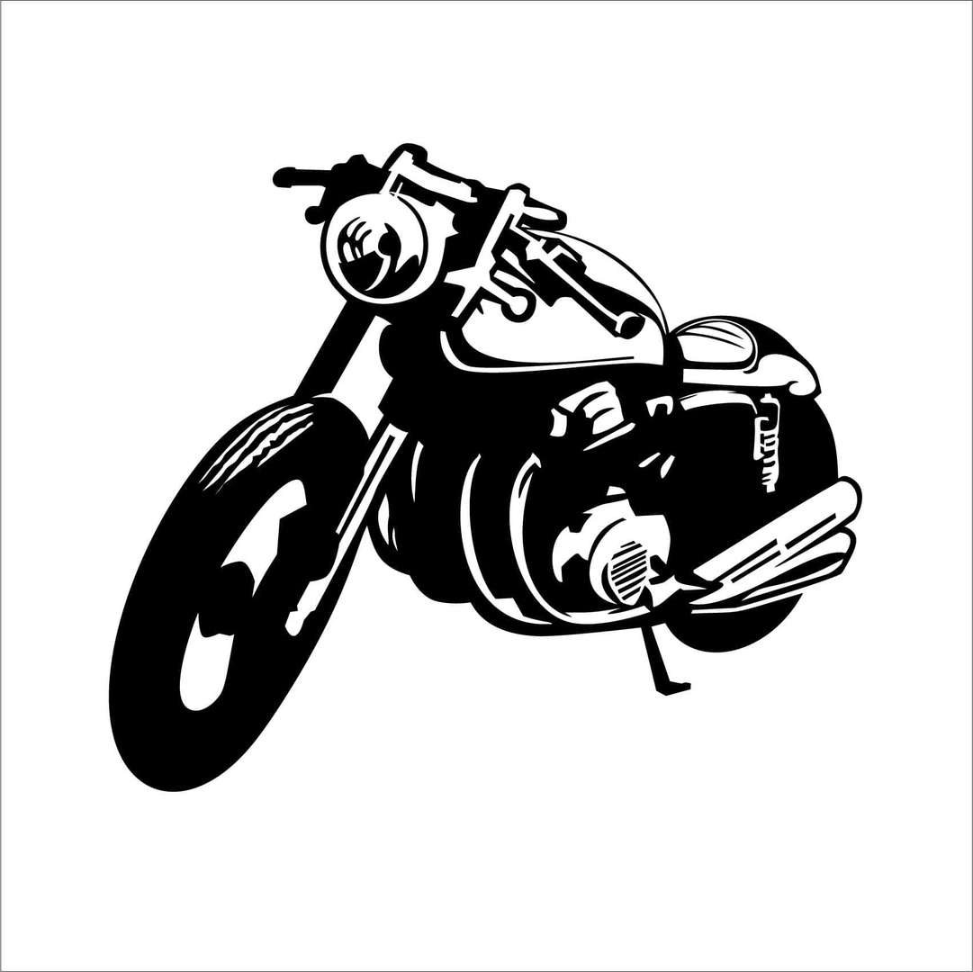 Stickers Moto  Vintage  Harley Autocollant  muraux et deco