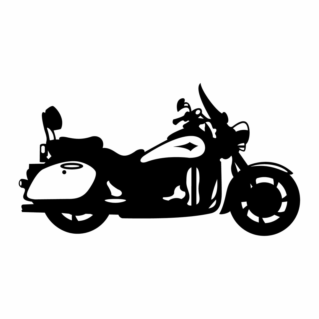 Stickers Moto  Vintage  Autocollant  muraux et deco