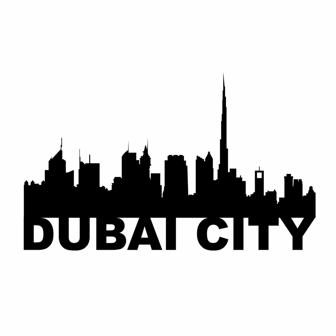 Stickers Dubai City Skyline Autocollant muraux et deco