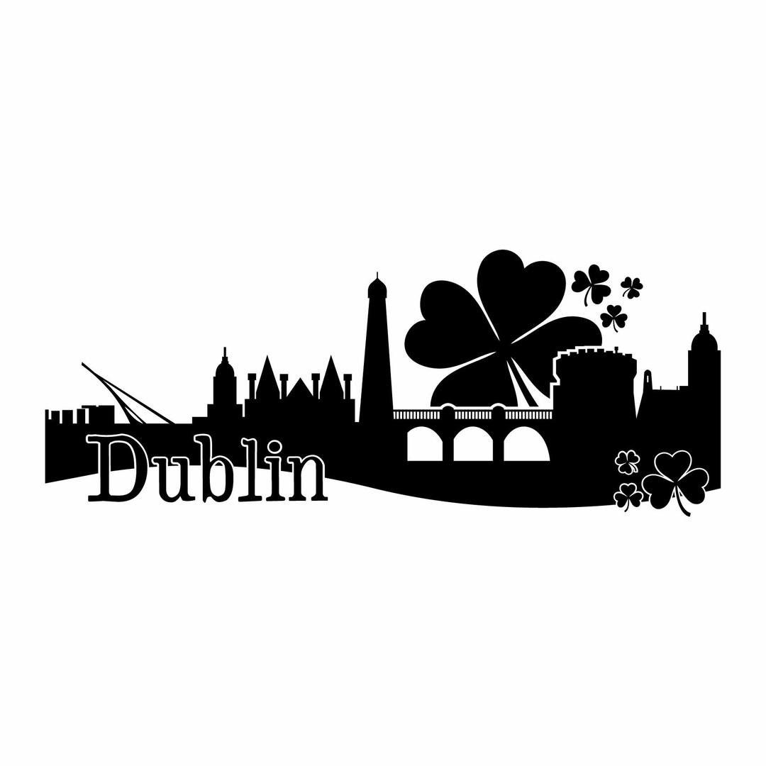 Stickers Dublin Skyline Autocollant muraux et deco