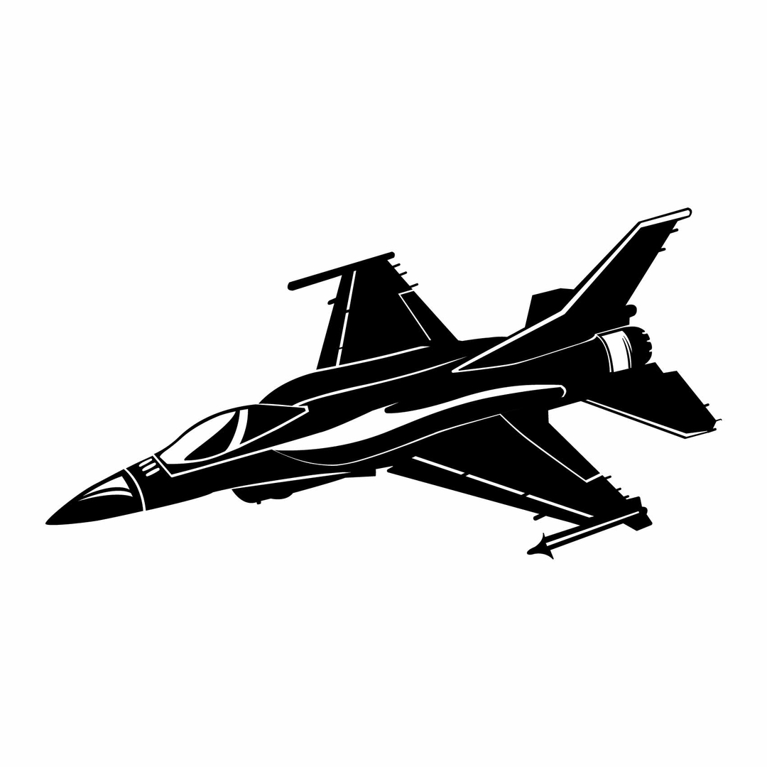 Avion Militaire Dessin Avion De Chasse Stickers Avion de chasse - Autocollant muraux et deco