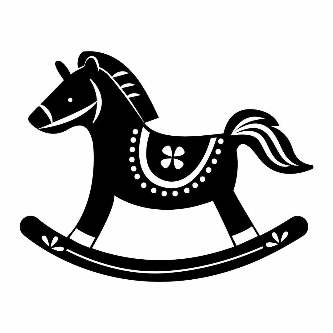 Cheval à Bascule Avec Son Pour Enfants - Bayer Chic 2000 Carlotta - Noir Et Blanc - À Partir De 18 Mois