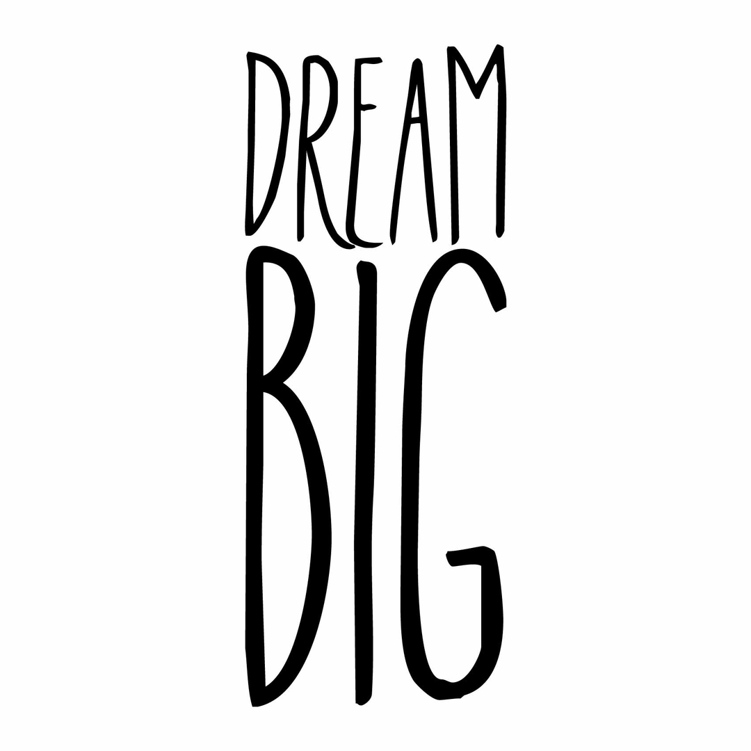 Stickers Citation Enfant Dream Big Autocollant muraux et