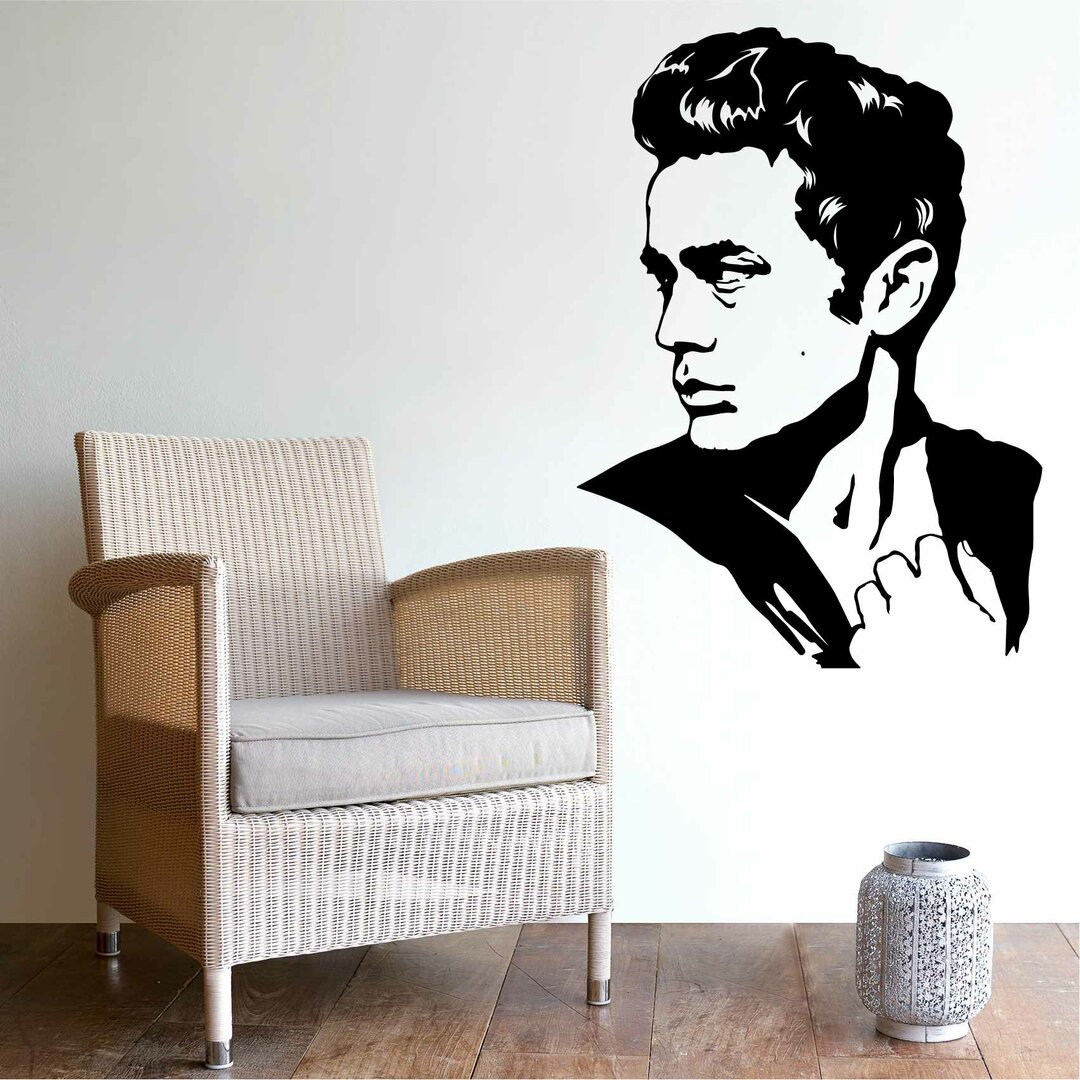 Autocollant Vintage James Dean - Sticker Rétro Années 80 - Made In France