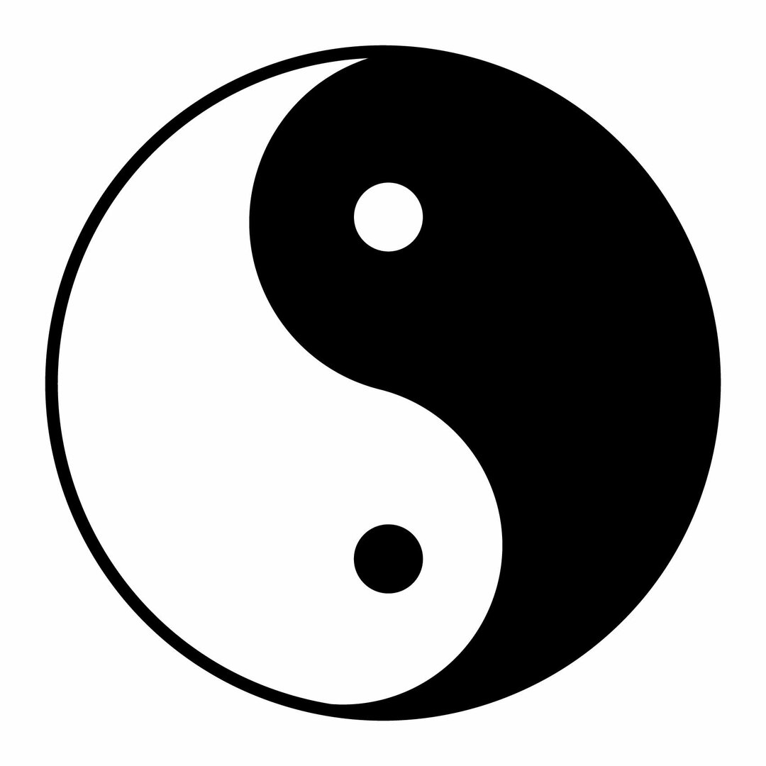 Stickers Yin Yang Pour Voiture, Mur, Meuble - Vinyle Mat, Plusieurs Tailles Et Coloris
