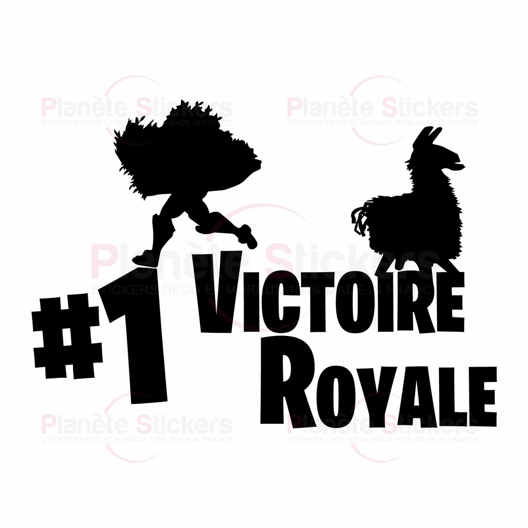 Stickers Fortnite Buisson Victoire Royale - Autocollant muraux et deco