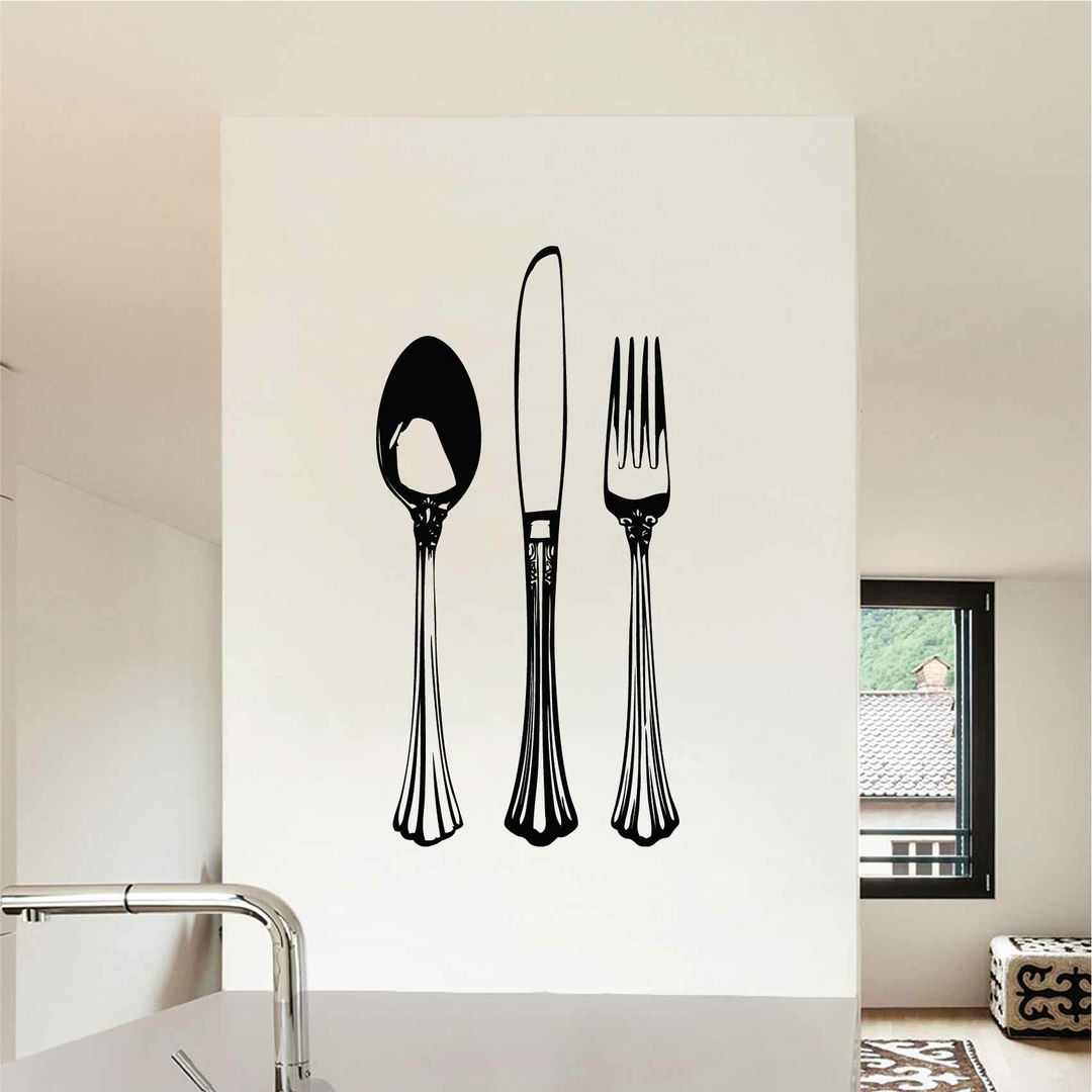 Stickers couvert cuisine - Stickers Malin