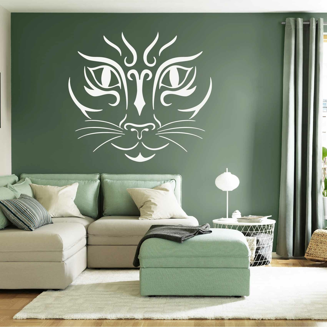 Lot De 2 Stickers Muraux Animaux Dessin Animé - Décoration Chambre Enfant, Motifs Chats Et Chiens, PVC Amovible, 60x30 Cm - 5