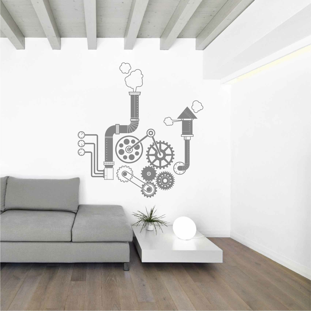 Stickers Machine engrenage Autocollant muraux et deco
