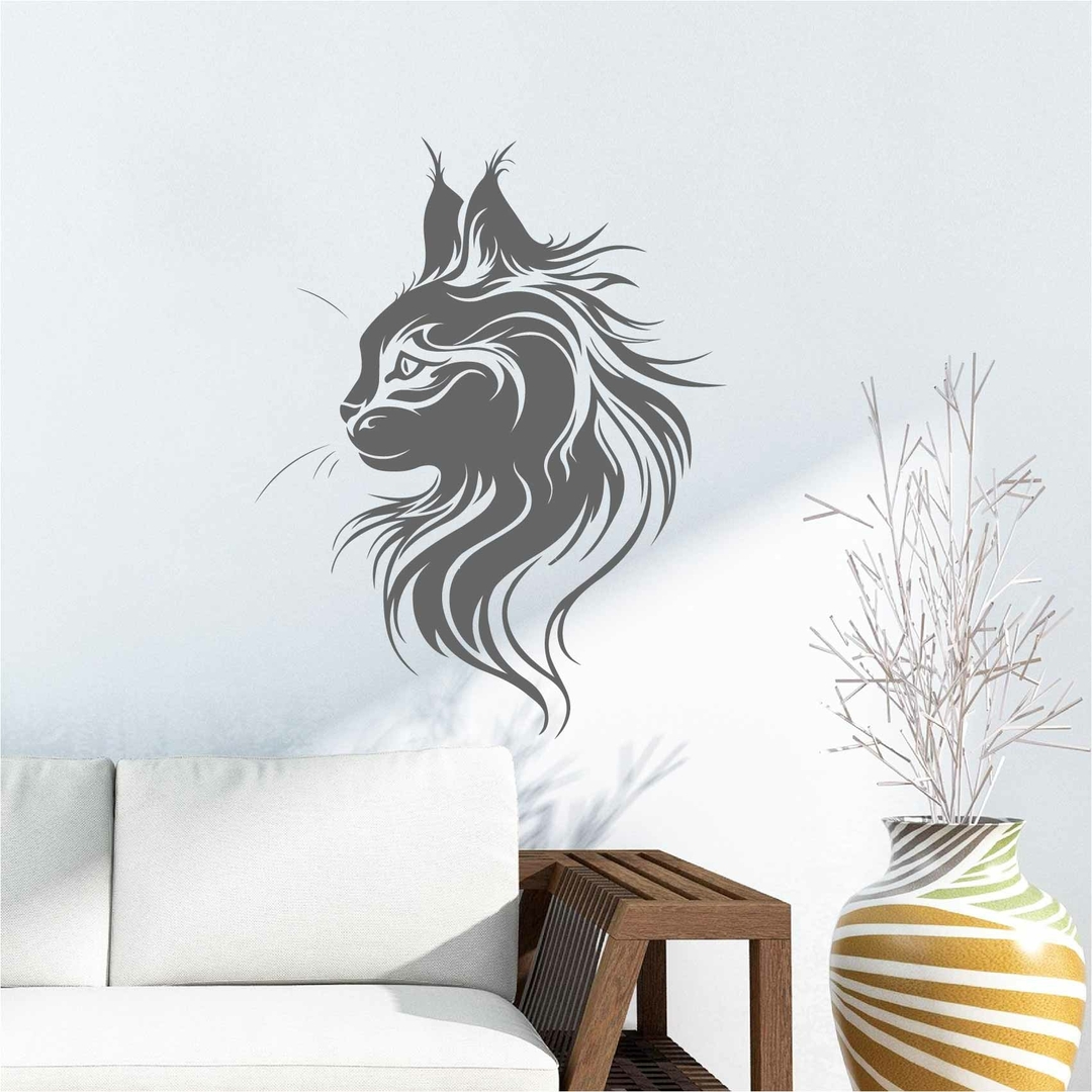 Autocollant Chat 3D, 6PCS Sticker Mural Chat Autocollant Muraux 3D Amovible, Autocollant Mural