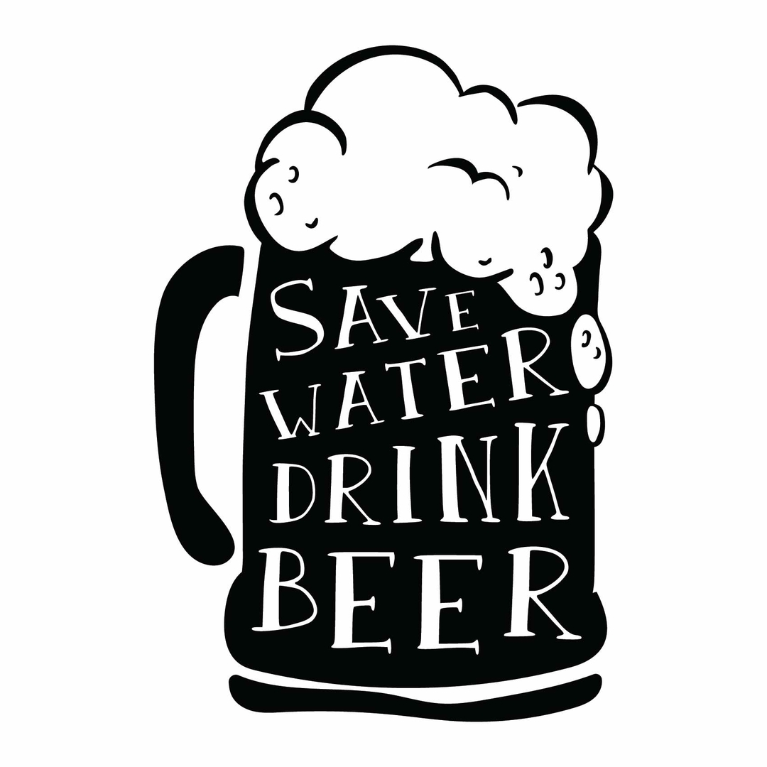 Download Free Save Water Drink Beer Sticker Free Photos PSD Mockup Template