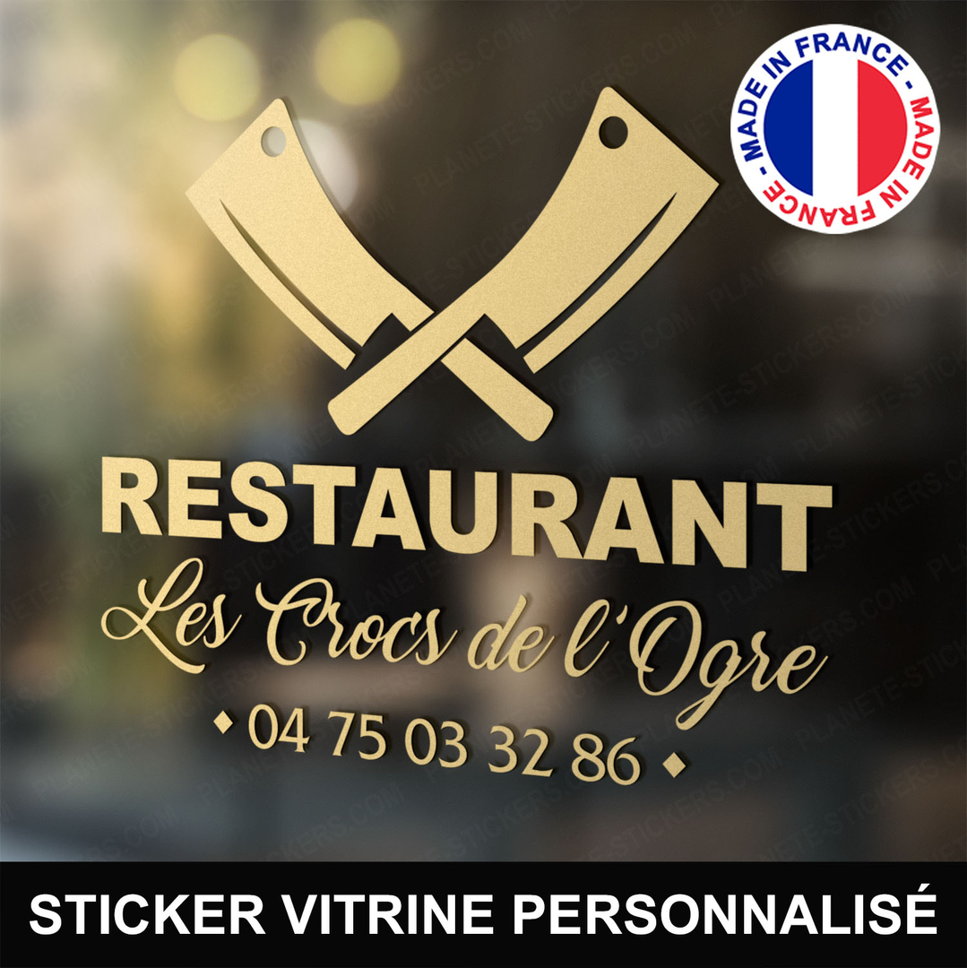 Stickers Restaurant Vitrine Autocollant Restaurant Pro m11