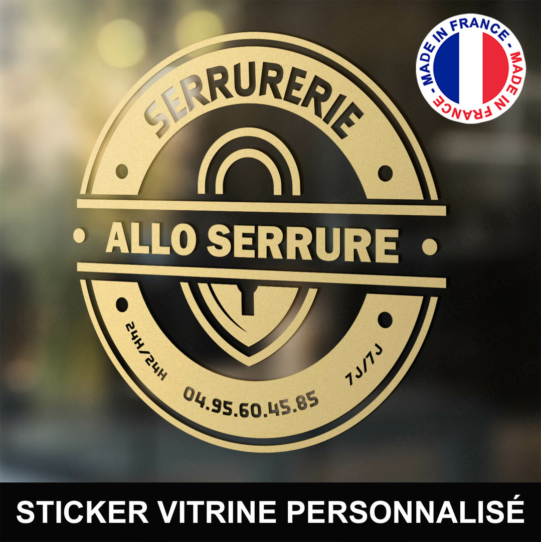 Stickers Serrurier Vitrine Vitrophanie Autocollant Logo m2
