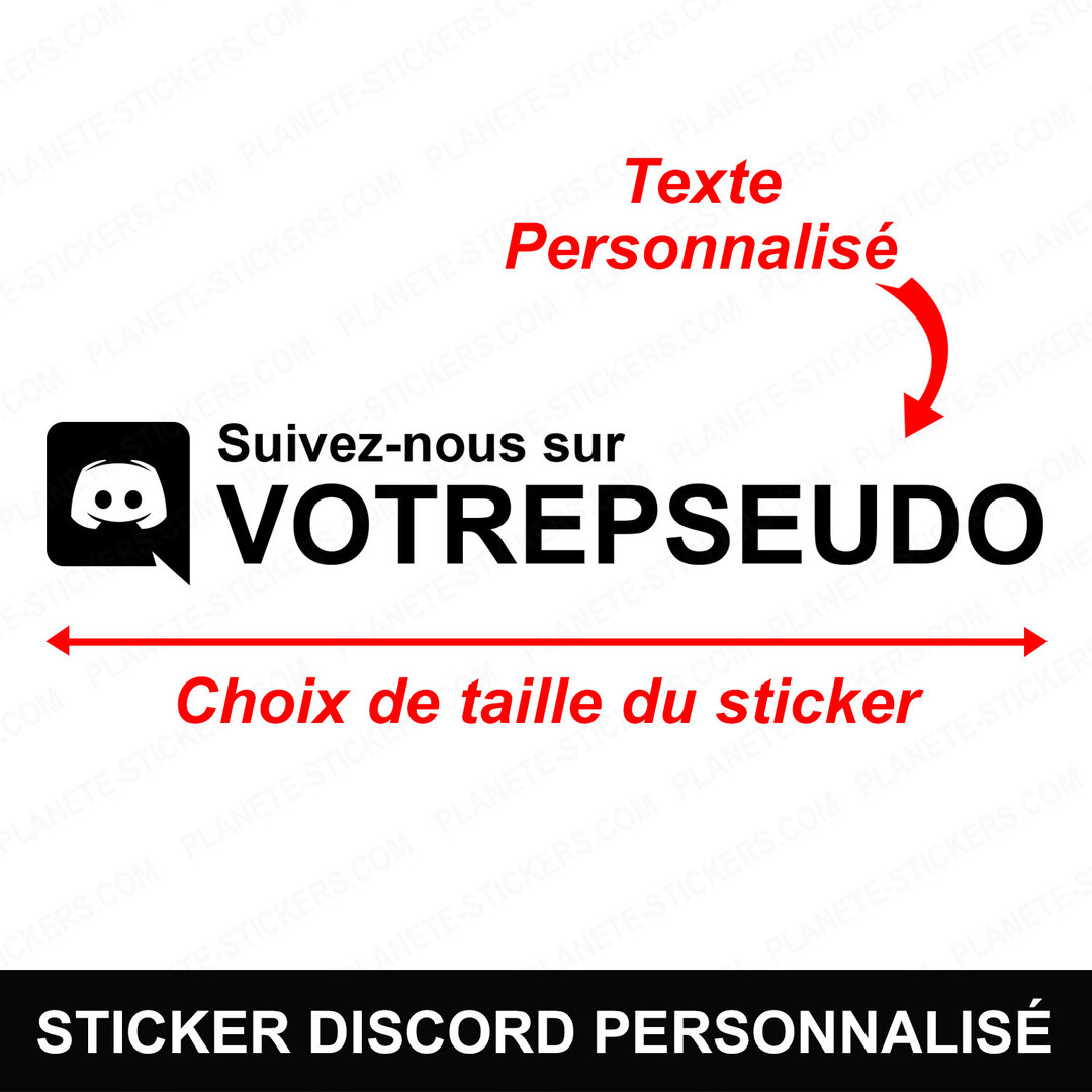 Ref Sticker Discord Stickers Discord personnalisé – Autocollant Discord vitrophanie