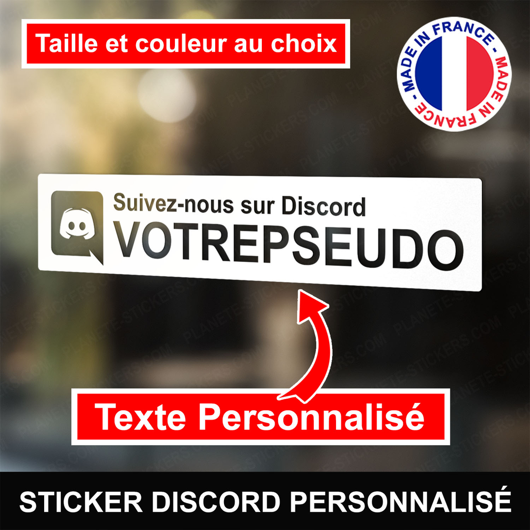 Stickers Discord personnalisé 2 Autocollant Discord vitrophanie
