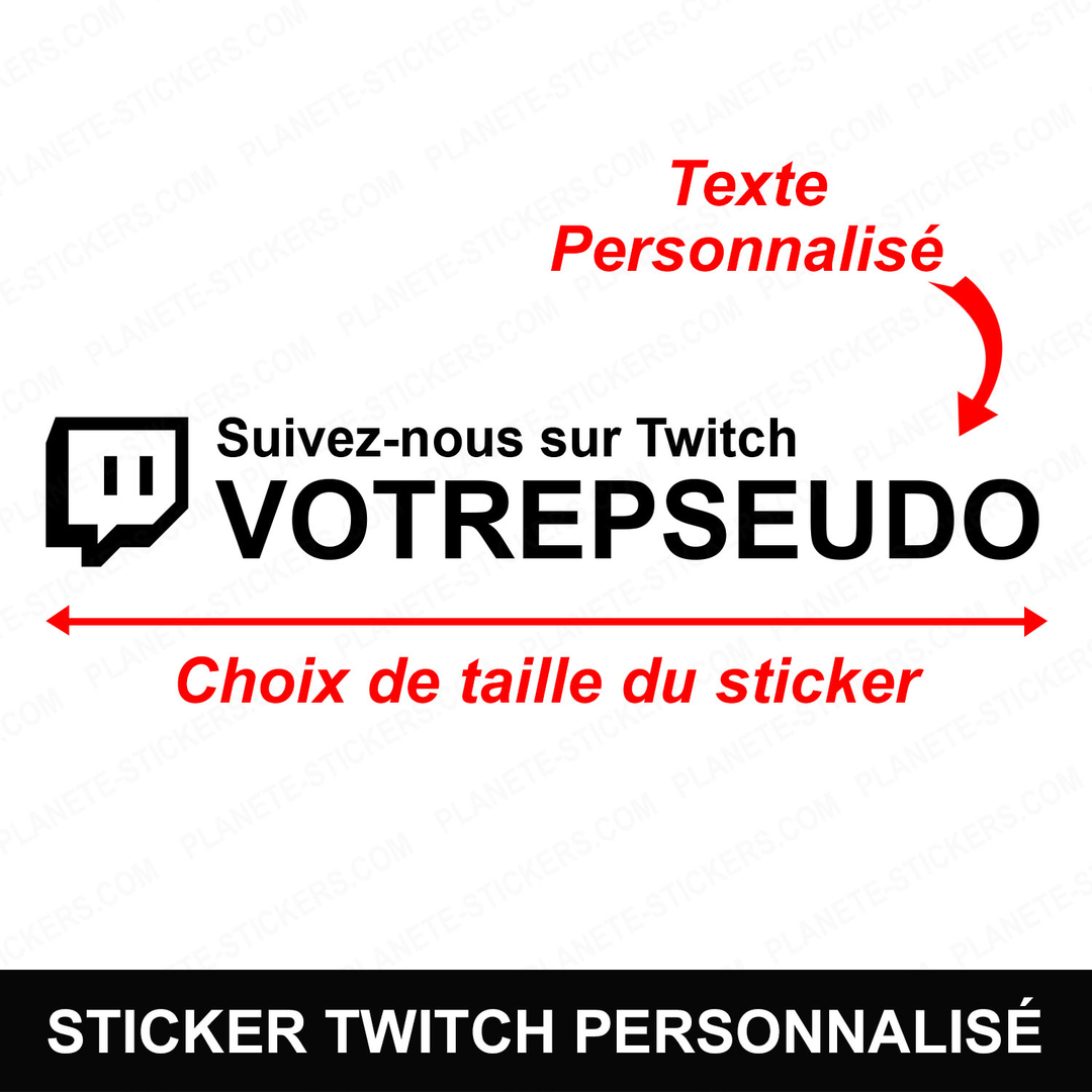 Stickers Twitch personnalisé 4 Autocollant Twitch Personnalisé