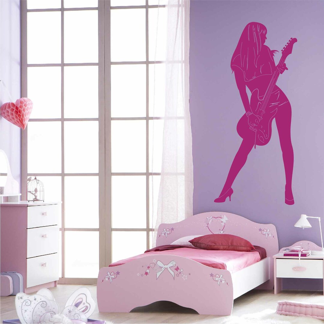 Duoyif - Stickers Muraux Musique Avec Guitare, Piano & Symboles | Déco Adhésive Noire Pour Chambre Enfant, Salon Ou Salle De Musique - Facile à Poser