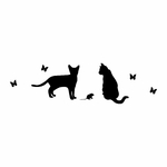 stickers-chats-papillons-ref22chat-autocollant-muraux-animaux-chat-papillon-sticker-mural-deco-salon-chambre-enfant-(2)