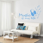 stickers-music-is-my-life-ref17musique-autocollant-muraux-musique-sticker-mural-musical-note-notes-deco-salon-chambre-adulte-ado-enfant