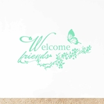 stickers-papillon-welcome-friends-ref3welcome-autocollant-muraux-bienvenue-sticker-mural-welcome-home-sweet-home-entrée-séjour-salon-cuisine-porte-deco