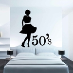 stickers-50-s-girl-ref18retro-stickers-muraux-retro-autocollant-deco-design-sticker-mural-abstrait-chambre-cuisine-salon