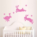 stickers-lapins-ref11animauxferme-stickers-muraux-lapin-autocollant-deco-chambre-enfant-bébé-fille-garçon-sticker-mural-lapins