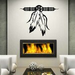 stickers-plumes-ameridien-ref26spirituel-stickers-muraux-spirituel-autocollant-salon-chambre-cuisine-sticker-mural-spiritualité