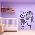 stickers-maman-fille-coeur-ref30bebe-stickers-muraux-bébé-autocollant-mural-bébé-sticker-chambre-enfant-garcon-fille-decoration-deco