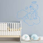 stickers-petit-ange-nuage-ref35bebe-stickers-muraux-bébé-autocollant-mural-bébé-sticker-chambre-enfant-garcon-fille-decoration-deco