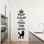 stickers-chien-caniche-keep-calm-ref2chien-autocollant-muraux-sticker-deco-feed-the-dog-cuisine-salon