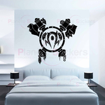 stickers-bouclier-horde-wow-art-work-ref27wow-stickers-muraux-world-of-warcraft-autocollant-mural-jeux-video-sticker-gamer-deco-gaming-salon-chambre