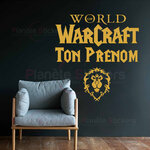 stickers-wow-alliance-prenom-personnalisé-ref13wow-stickers-muraux-world-of-warcraft-autocollant-mural-jeux-video-sticker-gamer-deco-gaming-salon-chambre