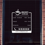stickers-horaires-café-personnalisés-ref2horaireboutique-autocollant-horaire-porte-sticker-vitrine-restaurant-magasin-boutique-personnalisable